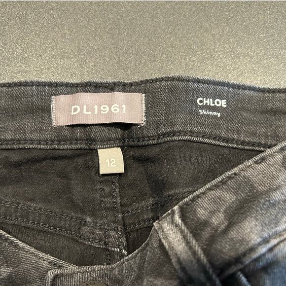 NWT DL1961 Party Animal Cheetah Print Chloe Skinny Jeans, Girls Size 12 - Picture 5 of 7